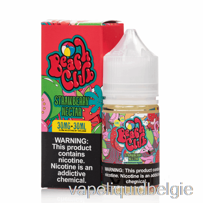 Vape Vloeibare Aardbeiennectar - Strandclubzout - 30 Ml 30 Mg